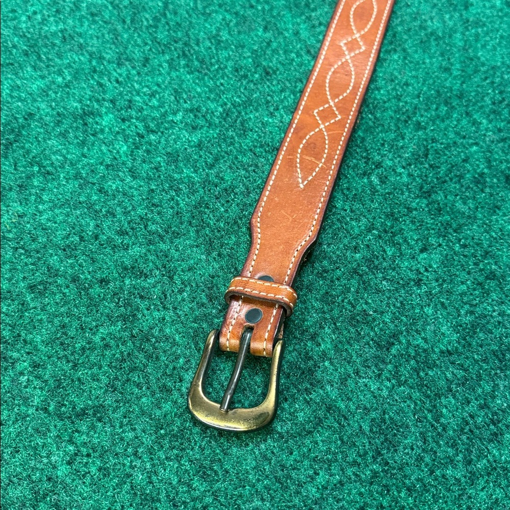 Handmade Brittania Brown Leather Belt (Size 36) - Picture 3 of 6